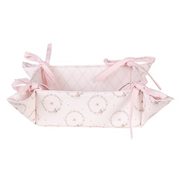 [FEB47-1] Bread Basket Pink 35x35x8 cm
