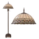 Lampada da Terra Tiffany Beige, Marrone Ø 50x165 cm E27/max 3x60W