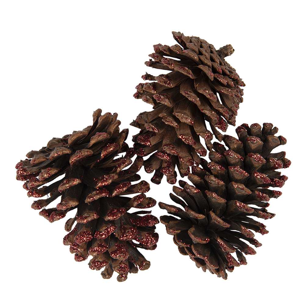 Artificial Flower Set of 3 Brown Ø 8x12 cm