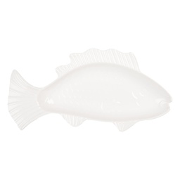 [6CEBO0196] Bowl Fish White 30x15x3 cm / 150 ml