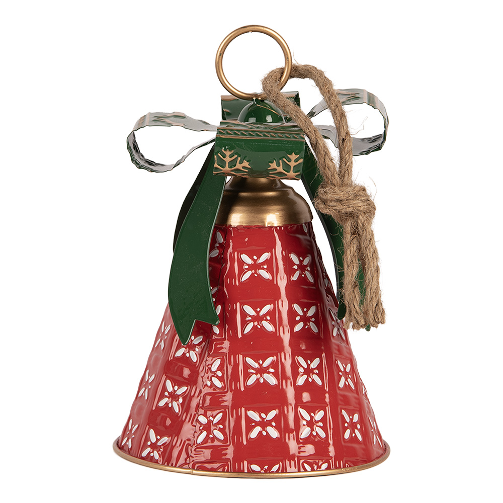 Décoration Cloche Rouge Vert Ø 14x21 cm