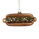 Boule de Noël Marron Rouge 13x4x6 cm