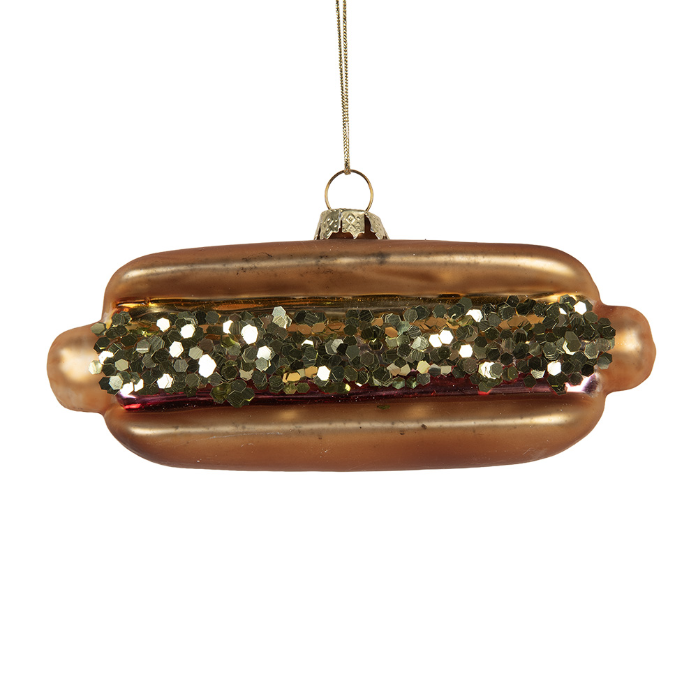 Boule de Noël Marron Rouge 13x4x6 cm