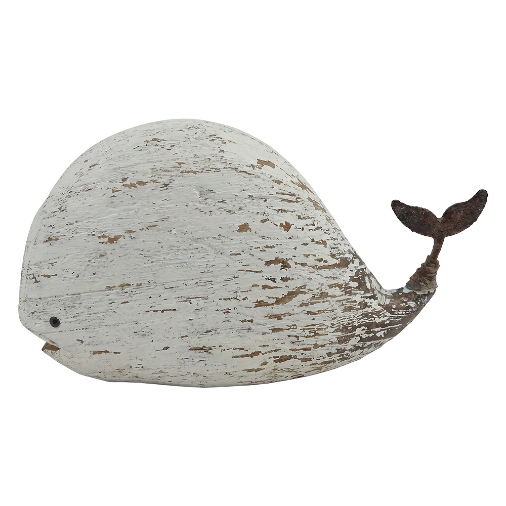 Decorazione Balena Bianco Marrone 25x7x14 cm