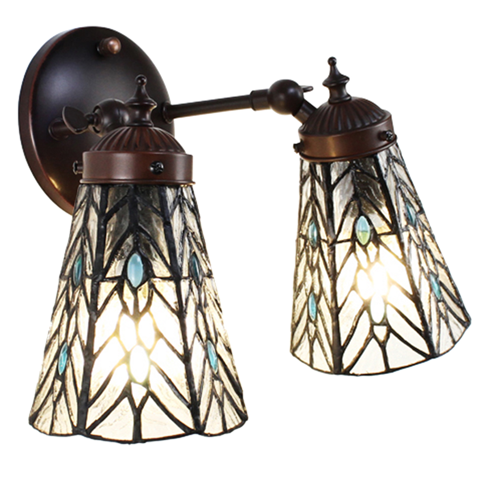 Wandlamp Tiffany 30x23x23 cm E14/max 2x40W