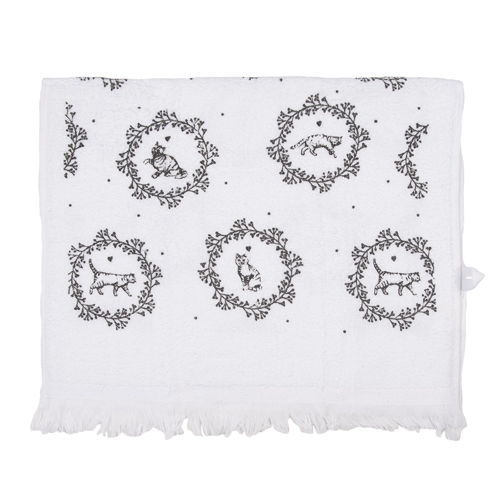 Guest Towel White Black 40x66 cm