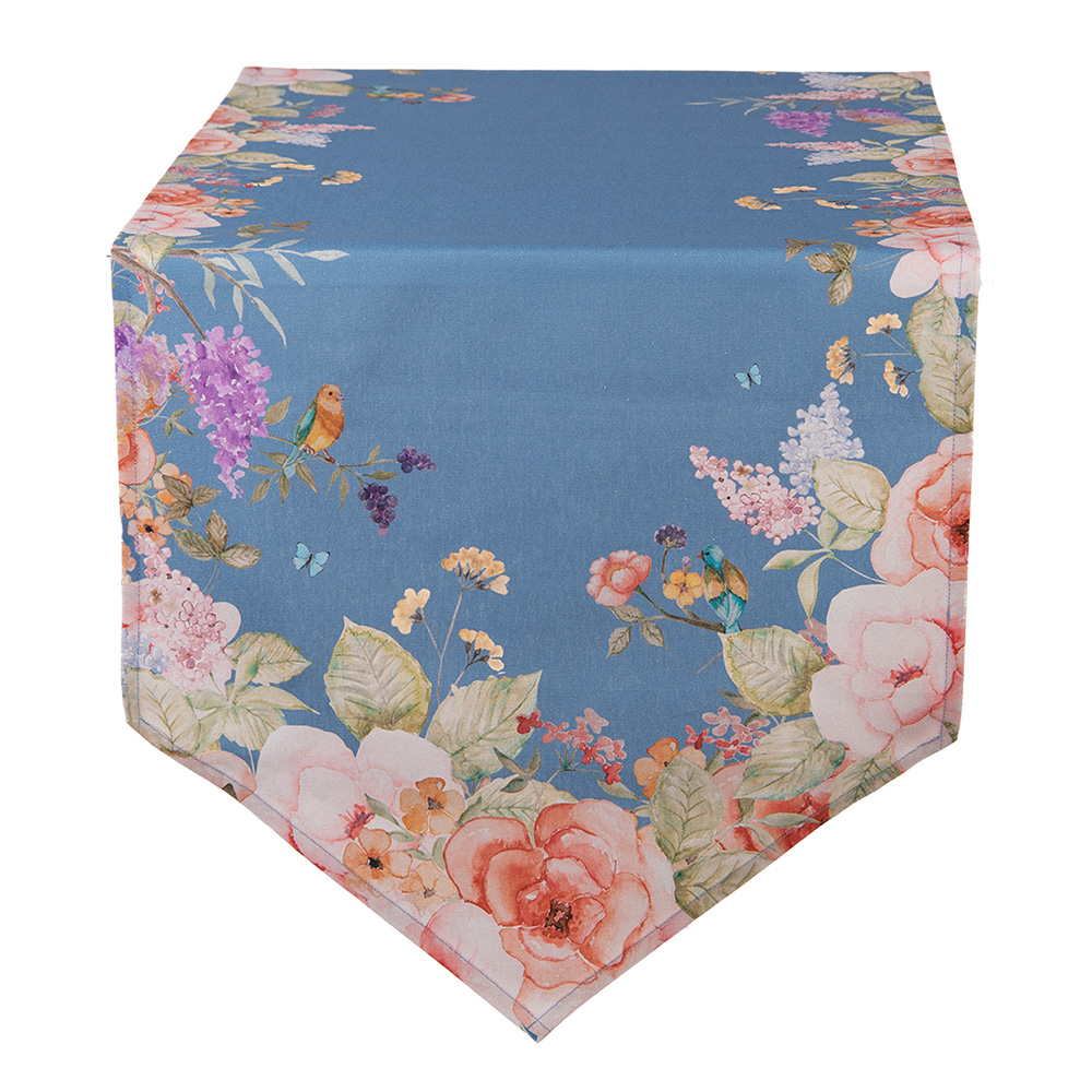 Table Runner Blue Beige 50x160 cm
