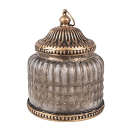 [6GL4598] Decorazione con LED Grigio Ø 10x13 cm / 2xAAA
