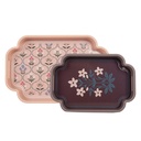 Vassoio Decorativo (set di 2) Rosa Viola 46x30x5 / 35x24x5 cm