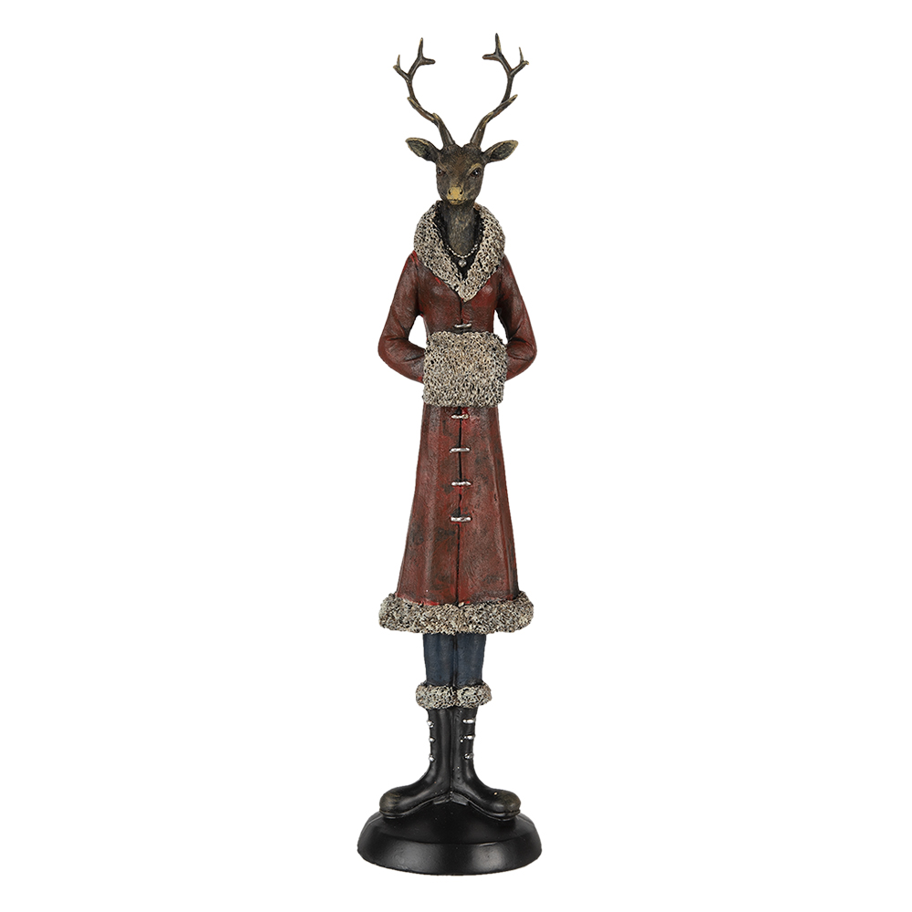 Decoratie hert 8x8x35 cm