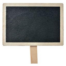[65647] Clip with Blackboard Black Brown 8x2x8 cm