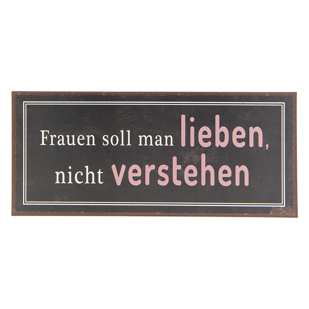 Textschild Braun 30x1x13 cm