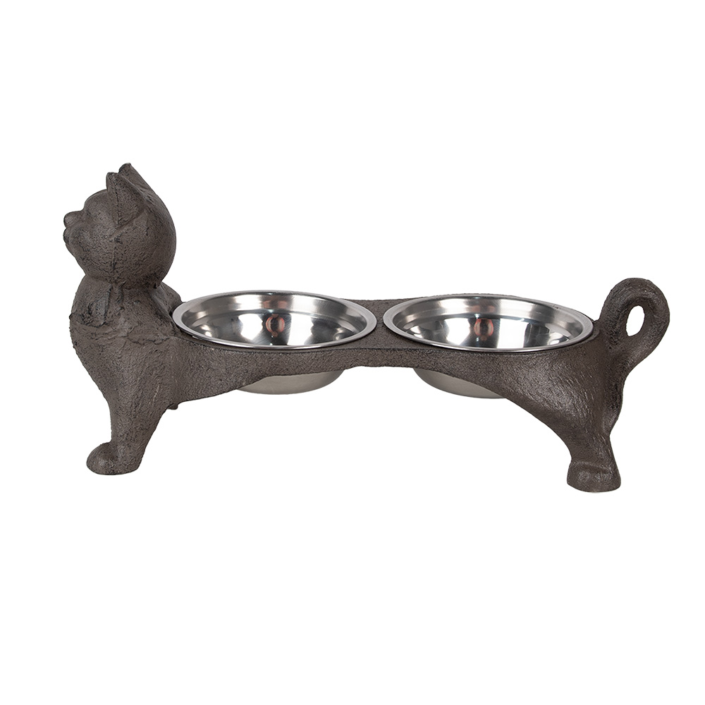 Dieren voerbak 39x15x19 cm / 2x225 ml