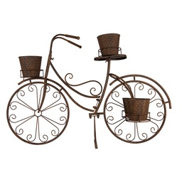 [5Y1266] Support pour plantes vélo Marron 107x35x70 cm