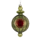 Boule de Noël Vert Rouge 7x6x13 cm
