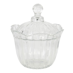 [6GL2850] Scatola Portaconfetti Trasparente Ø 15x18 cm