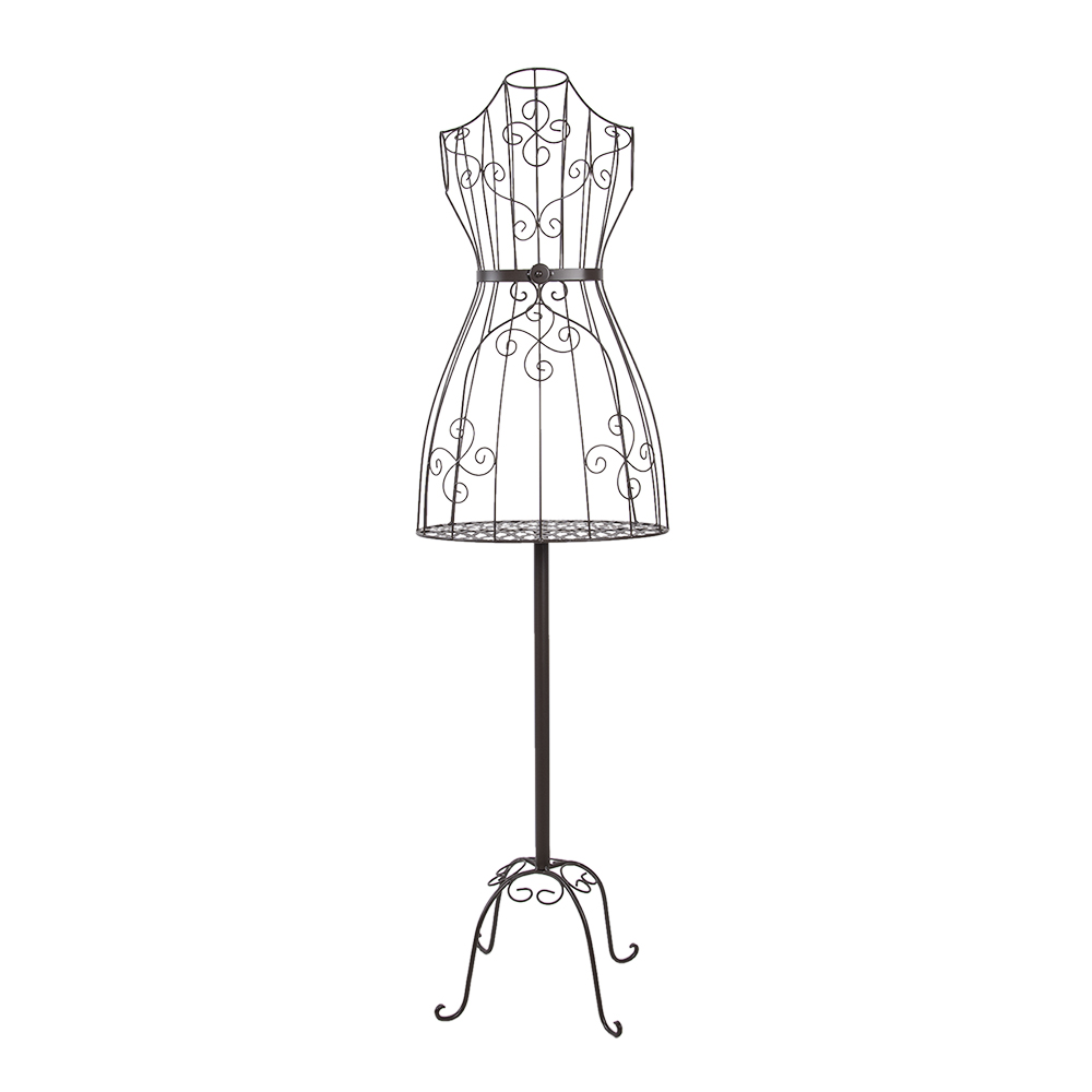Female Mannequin Adjustable Brown 41x30x152 cm