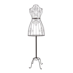 [5Y0862] Mannequin Femme Réglable Marron 41x30x152 cm