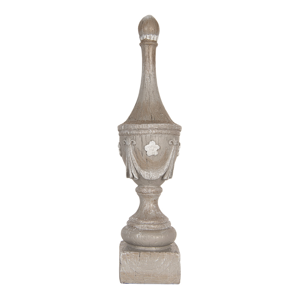 Deko Ornament Grau Ø 11x43 cm