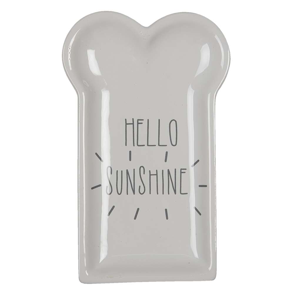 Crockery Breakfast Plates White 10x17x2 cm