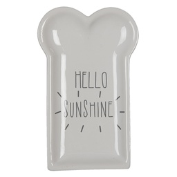 [6CE1365] Crockery Breakfast Plates White 10x17x2 cm