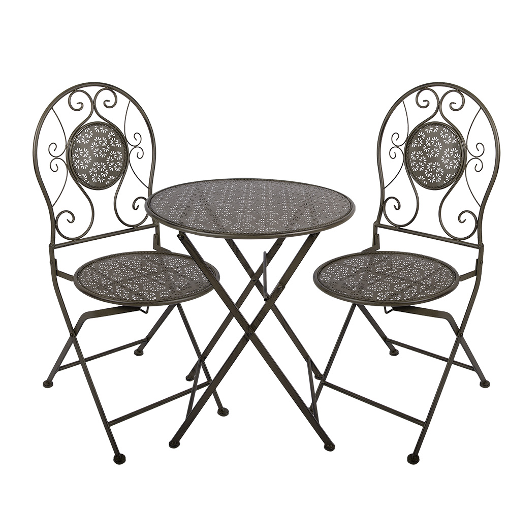 Ensemble Bistro Chaise Bistro (ensemble de 3 pièces) Vert Ø 60x71 / 50x40x93 cm (2)
