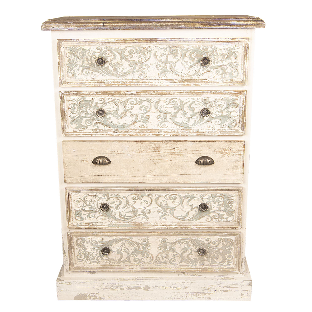 Cassettiera Bianco 85x36x120 cm