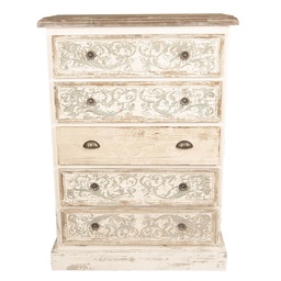 [5H0426] Cassettiera Bianco 85x36x120 cm