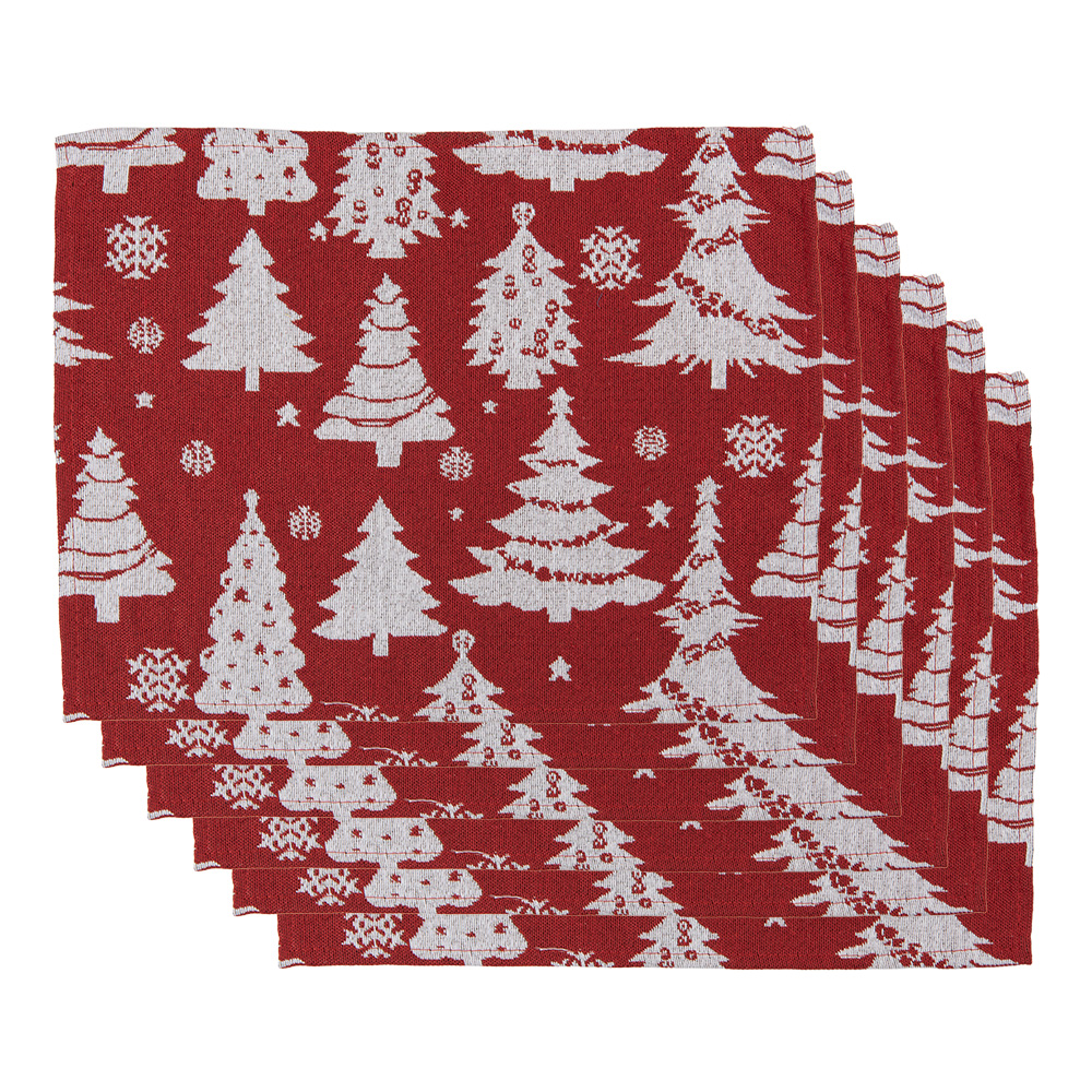 Tischset sets (6) Rot Weiß 33x45 cm