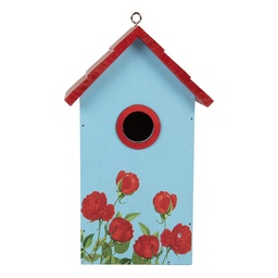 [6H2447] Vogelhaus Blau Red 15x10x22 cm