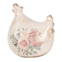 Decoratie kip 12x11x13 cm