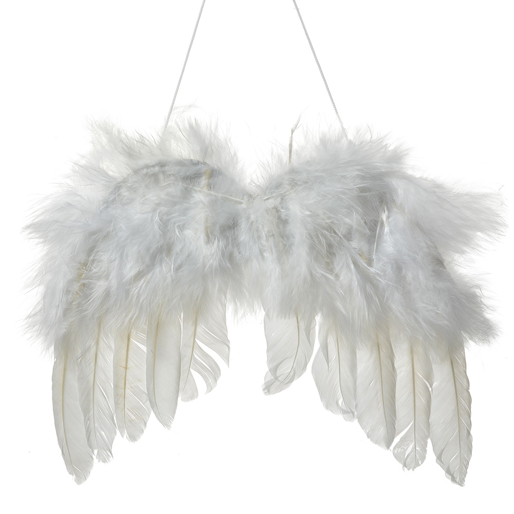 Pendentif Ailes Blanc 20x1x16 cm