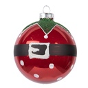 Weihnachtskugel Rot Grün Ø 8x8 cm