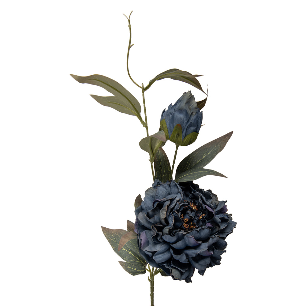 Branche de décoration avec fleurs Bleu Vert 14x14x78 cm