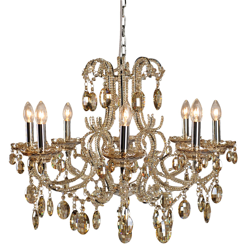 Lampadario Beige Ø 70x58 cm E14/max 8x40W