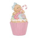 Dekoration Cupcake Rosa Braun Ø 9x16 cm