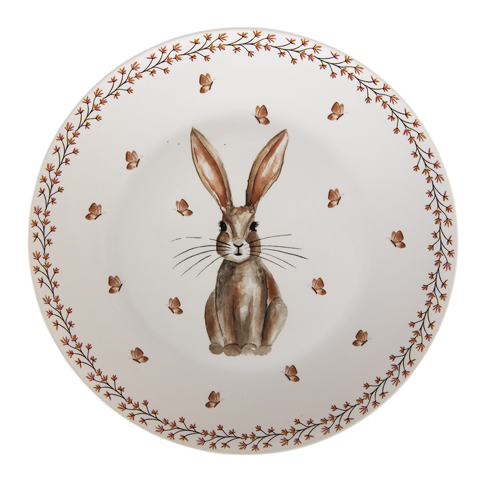 Piatto da cena Beige, Marrone Ø 26x2 cm