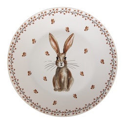 [REBFP] Tableware Diner Plate Beige, Brown Ø 26x2 cm