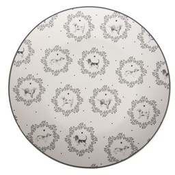 [LGDDP] Assiette à dîner Blanc Gris Ø 20x2 cm
