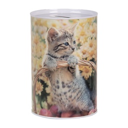[6BL0162] Money box Beige Yellow Ø 10x15 cm