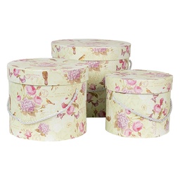 [66004] Hoedendoos (3) Ø 23x20 / Ø 20x17 / Ø 17x14 cm