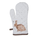 Ofenhandschuh Kind Beige Braun 12x21 cm