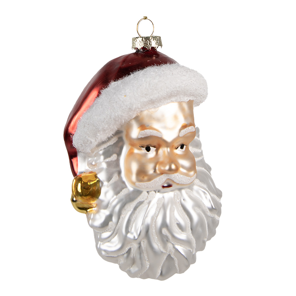 Christmas Bauble White Golden color 8x7x12 cm