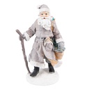 Decoration Santa Grey Brown 12x9x21 cm