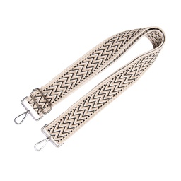 [JZBS0012] Sangle de Sac Beige Noir 5x140 cm