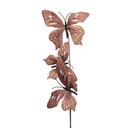 Décoration Branche avec papillons Marron Blanc 10x10x65 cm