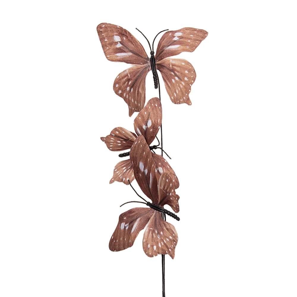 Decoratie tak met vlinders 10x10x65 cm