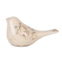 Decoration Bird Beige Pink 25x10x13 cm