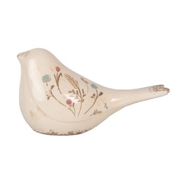 [6CE1952L] Decoratie vogel 25x10x13 cm