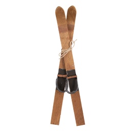 [5H0719] Decoration skis (set 2) Brown 5x3x60 cm